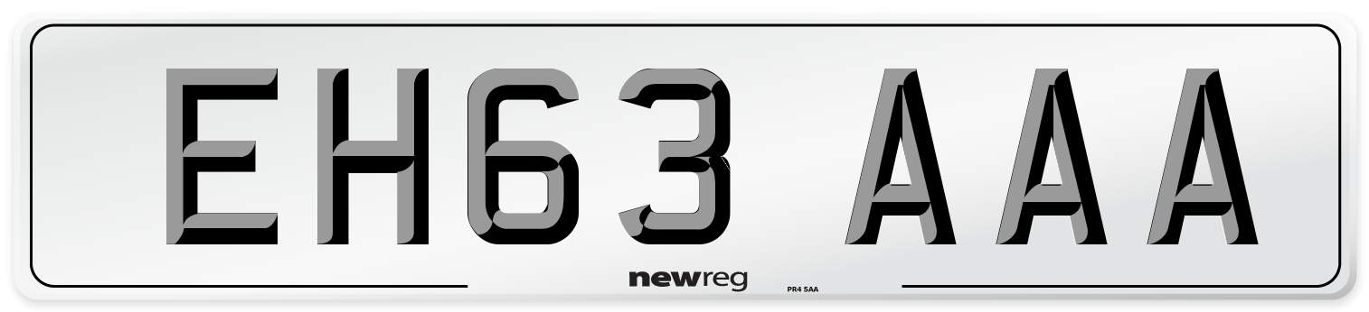 EH63 AAA Number Plate from New Reg
